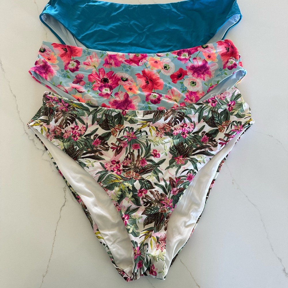 Bundle of 3 Victorias Secret high rise bikini bottoms